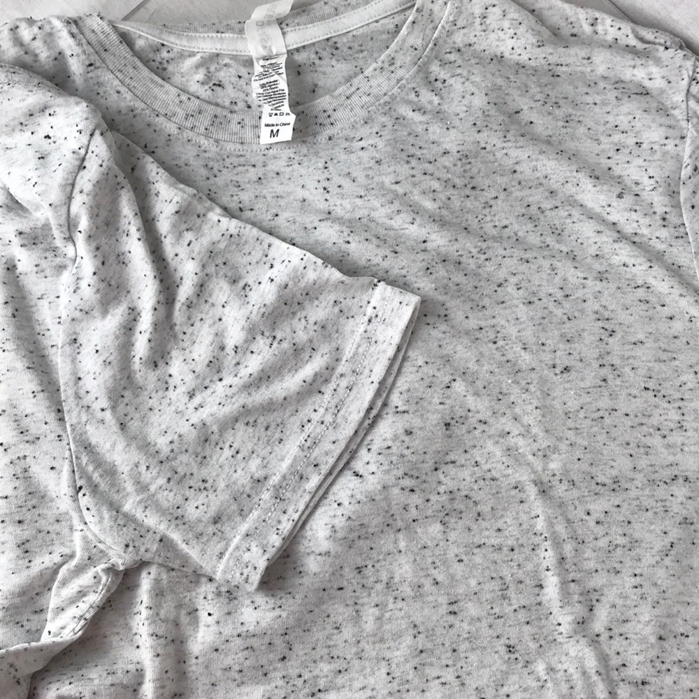 Cozy White & Grey heather tee